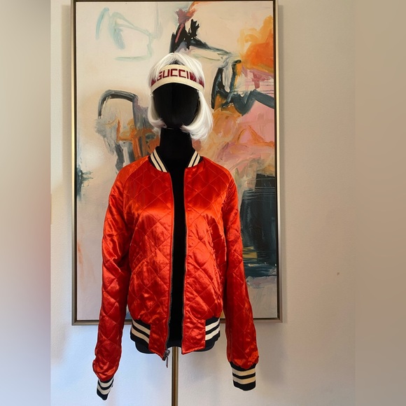 Gucci Reversible Bomber Jacket. Green/Red/Black.Unisex - Picture 3 of 16